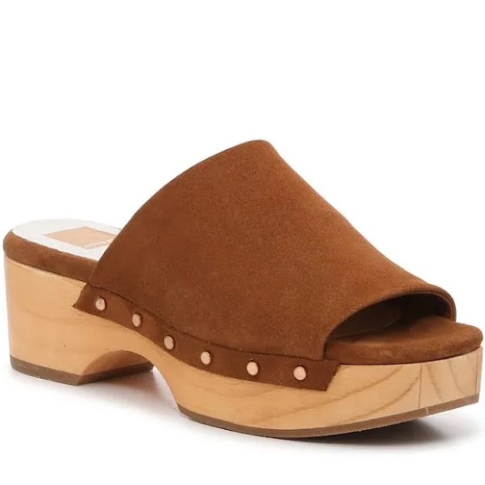 Dolce Vita Dorado Clog - Wmns 10 - Cognac Suede